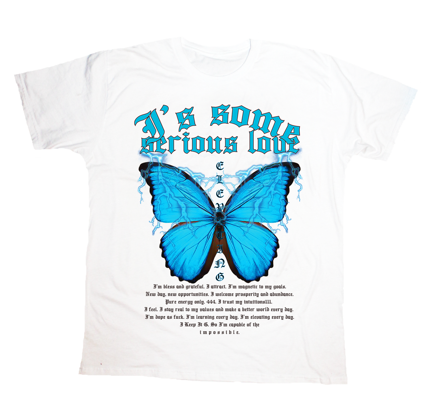 OVERSIZE WHITE TEE - SERIOUS LOVE